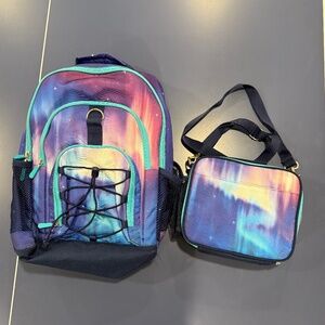 Pottery Barn Teen Gear Up Aurora Backpack, Size Large and Lunch Box